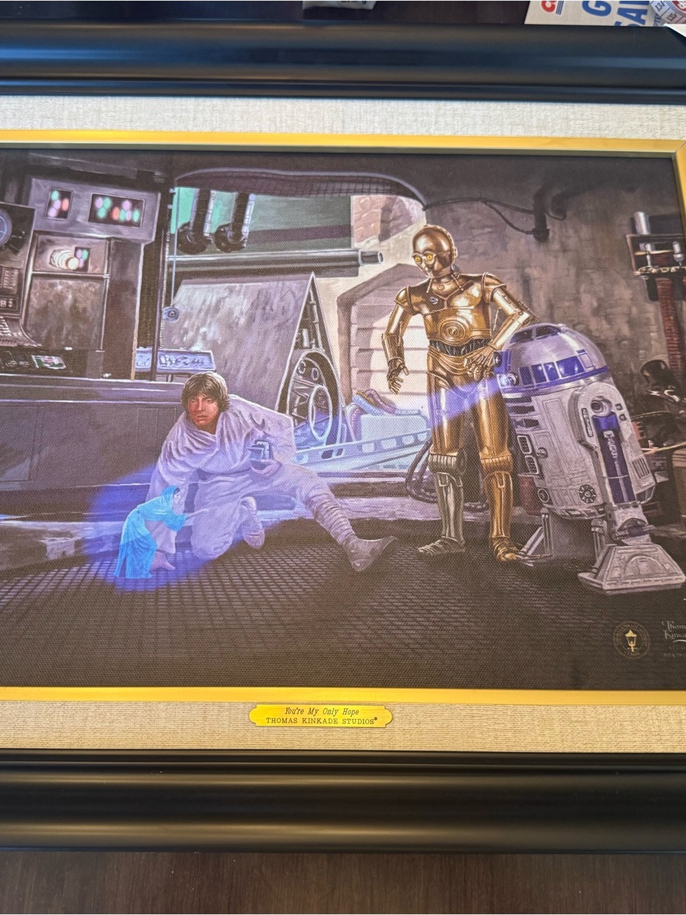 Thomas Kinkade – Star Wars “You're My Only Hope” Framed Artwork